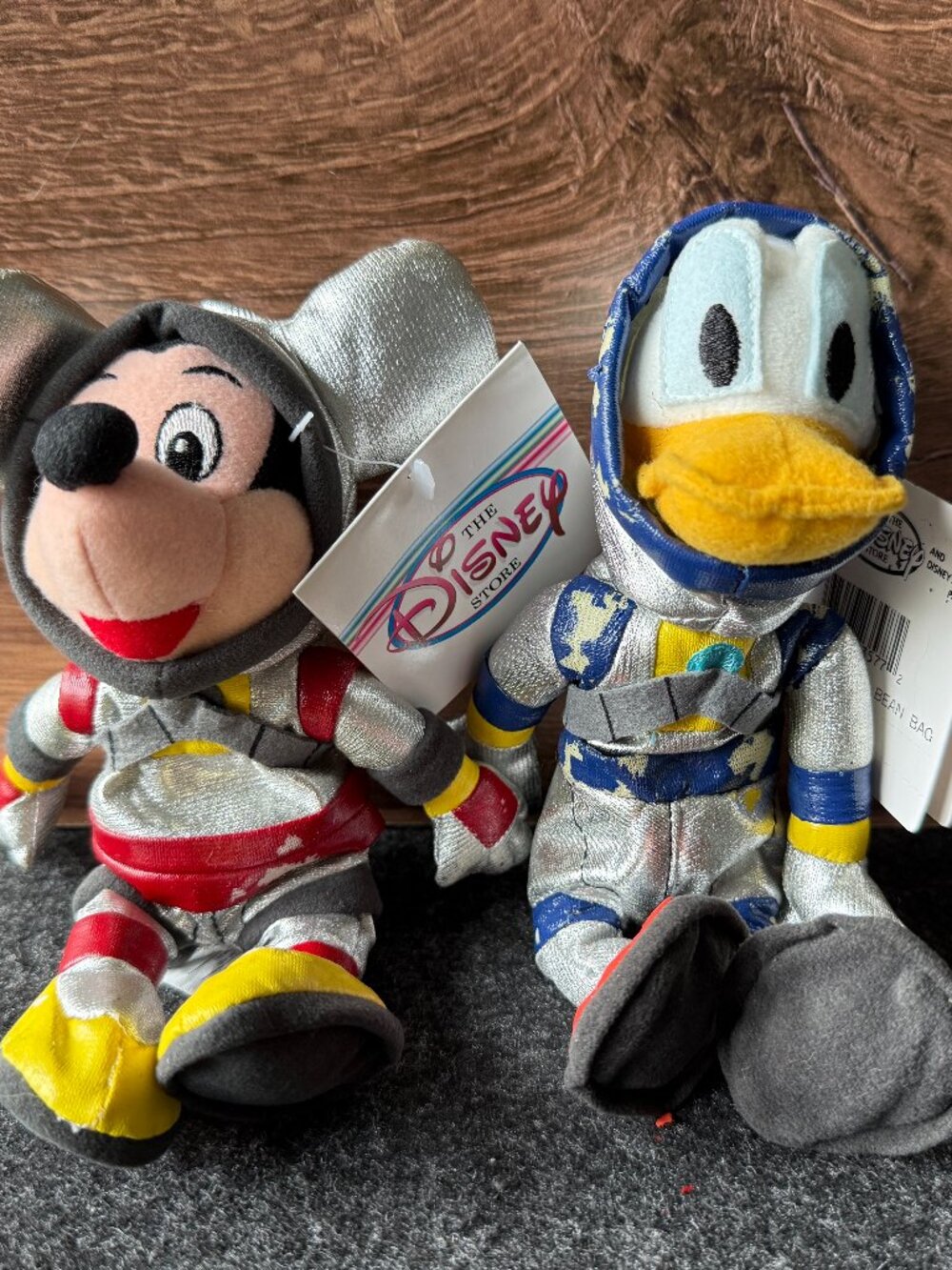 Vintage Disney Spaceman Mickey Donald Plush Lot AS IS